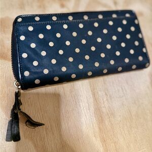 Kate Spade Polka Dot Zip Around Wallet